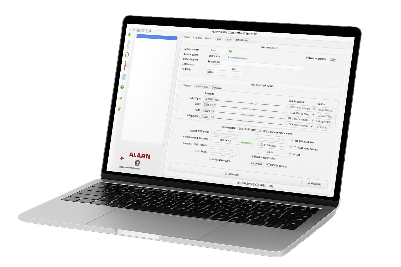 zLoggManager software on a laptop